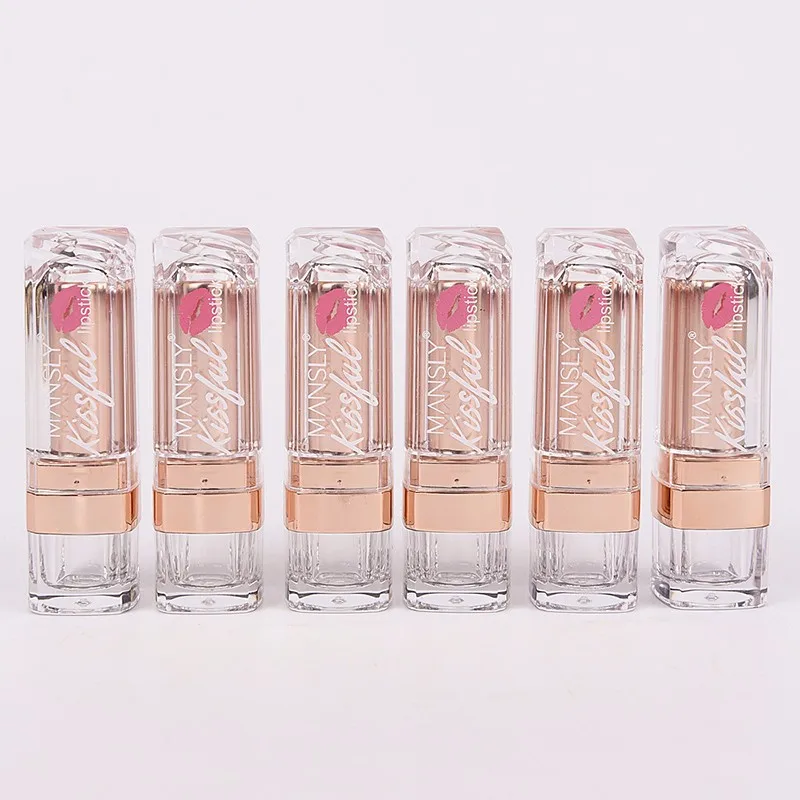 New Makeup Waterproof Long-lasting Lip Lipstick Wine Red Baby Pink Nude Heartful Moisture Lipstick
