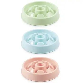 

New Pet Dog Bowl Slow Feeder Plastic Anti Choking Puppy Cat Eating Dish Bowl Anti-Gulping Food Plate Cat Pets Feeder Dog Bowls