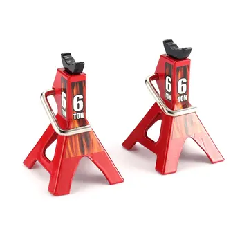 

OCDAY 2Pcs 6/3 Ton Scale Metal Adjustable Height Jack Stand Repair Tool for 1/10 D90 Axial Wraith SCX10 Crawler RC Off-road Car
