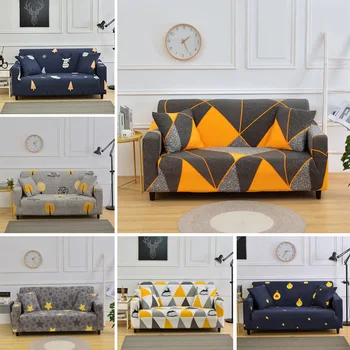 

2020 Stretch Printing Sofa Cover Slipcovers Elastic All-inclusive Couch Case for Different Shape Sofa Chair L-Style Sofa Case