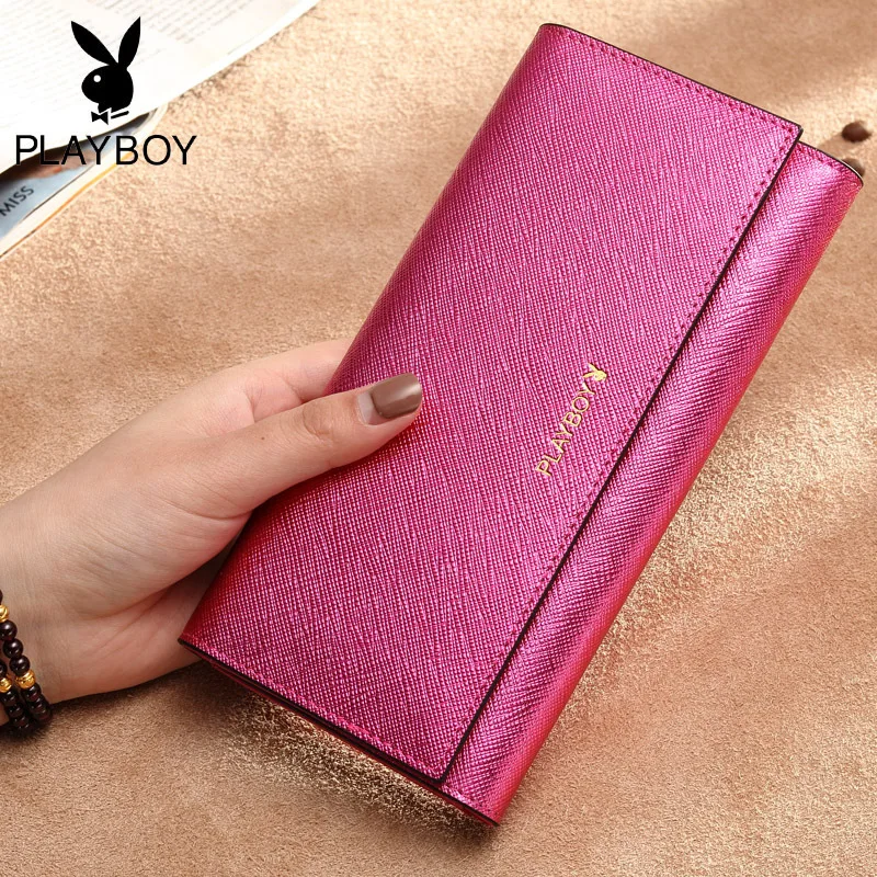

PLAYBOY Long Ensheathe Handbag Wallet Women's Wallet Cowhide Korean Women's Clutch Valentine's Day Gift for a Girlfriend