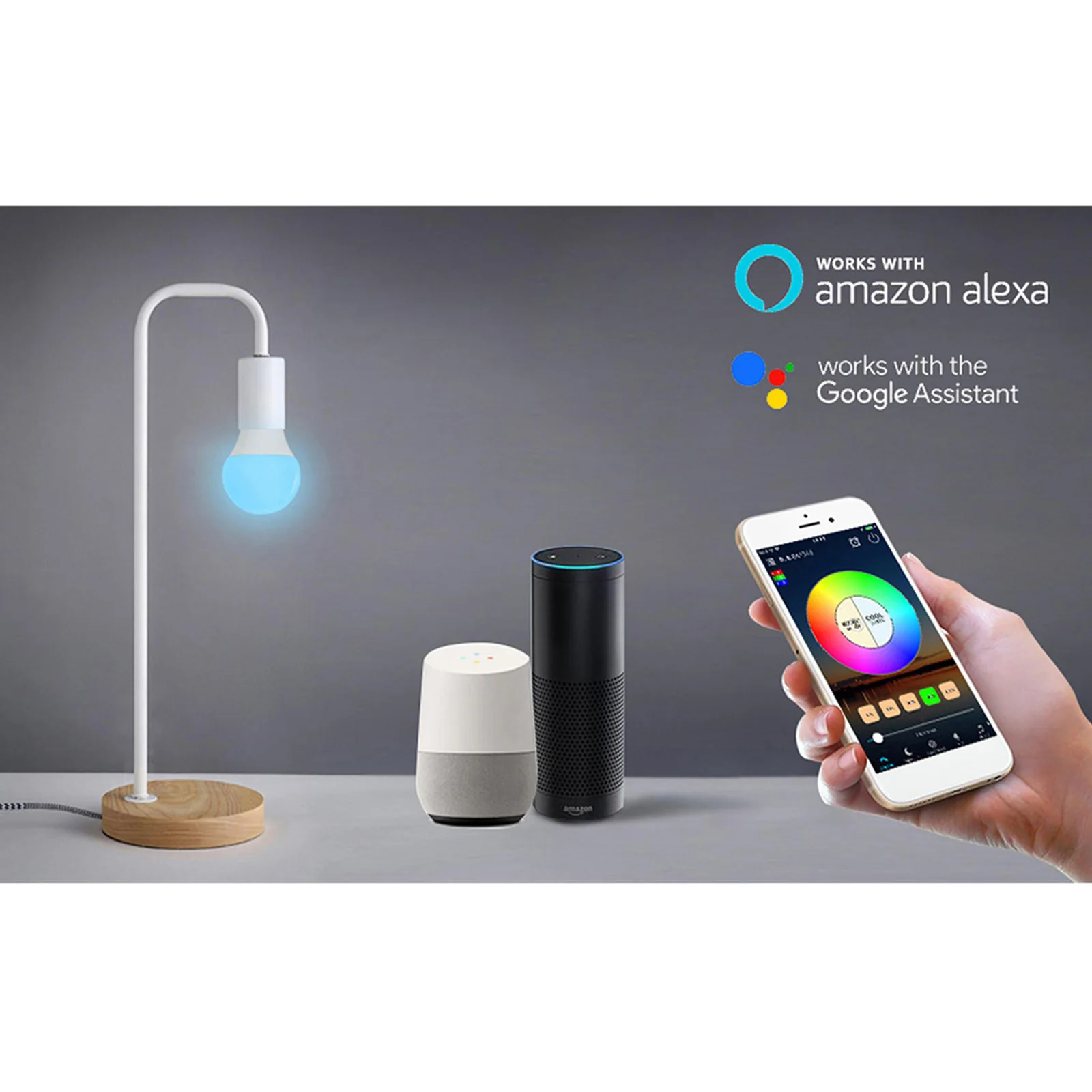 

Smart Light Bulb LED RGB Color Changing Bulbs That Compatible with , E27 8W Multicolor Lights Bulb