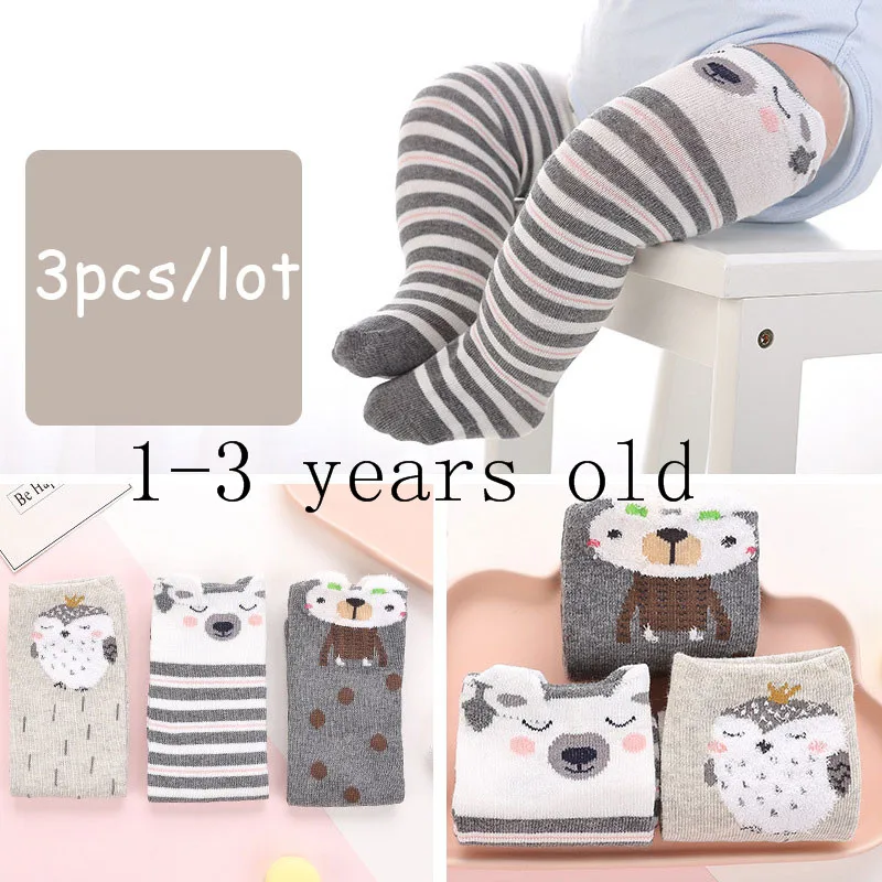 1-3 years old P 3 пар/упак. Детские облегающие Гольфы с рисунком Гольфы Calcetines, носки для новорожденных девочек - Цвет: 1-3 years old P
