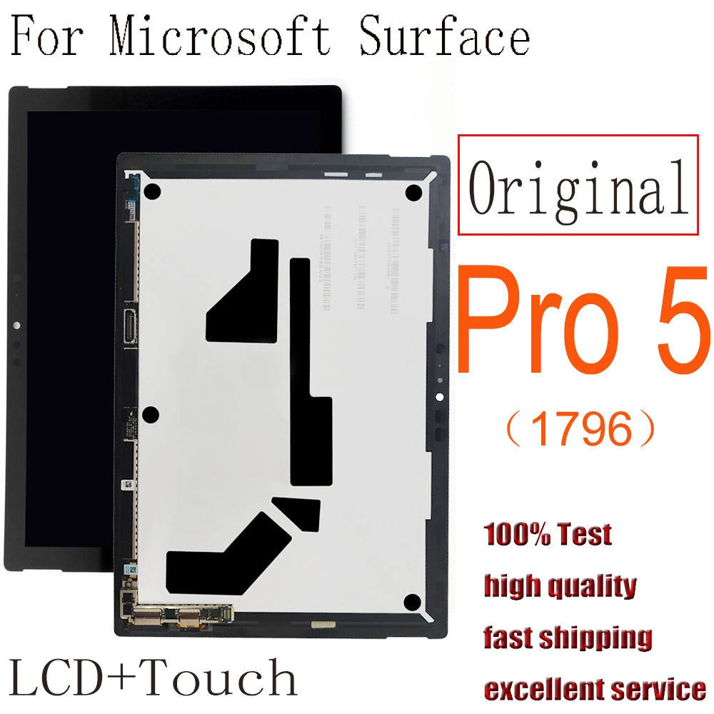 Lcd Pro 5 Originale Per Microsoft Surface Pro 5 1796 Lcd Touch Digitizer Assembly Lp123Wq1 Per Display Lcd Microsoft Surface Pro5