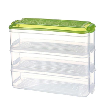 

Rectangular Transparent Organizer Refrigerator Storage Box Kitchen Egg Food Storage Box Sealed Meat Fruits Box