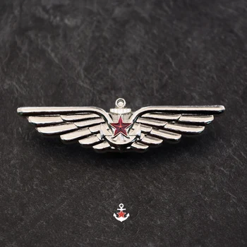 

Soviet Union CCCP Metal Badge Naval Aviation Medal Red Flag October Revolution USSR Lenin Sailing Pilot Brooch