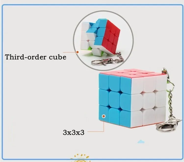 Zcube Key Buckle, волшебный куб, набор из 6 предметов, Подарочная коробка, маленький кубик 30 мм, мини-Магический кубик Oxyphylla, развивающие игрушки для детей