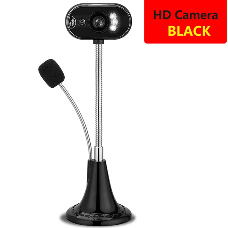 USB HD Webcam With Home Office Microphone Night Vision Function Video Camera LED For Laptop Notebook Computer | Компьютеры и офис