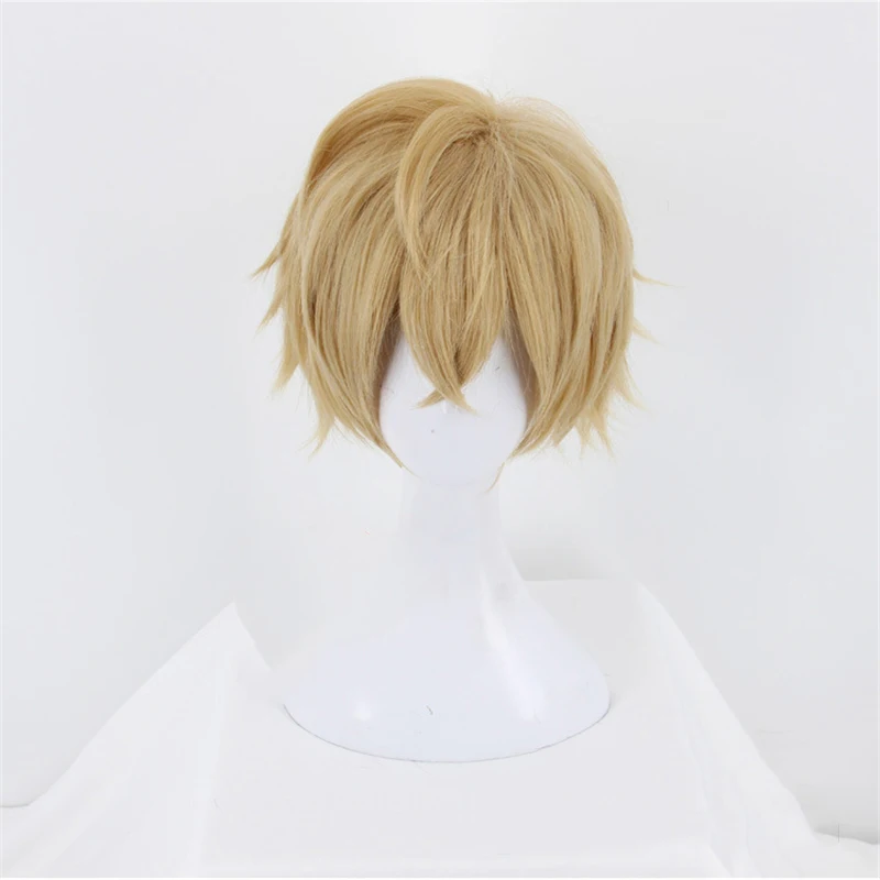 

FGO Fate Grand Order Gawain Knights of the Round Table Cosplay Wig Short Linen Synthetic Hair Anime Costume Role Play Wigs