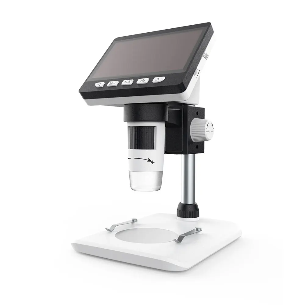 

White Practical Durable Portable Digital Microscope Electron Microscope Screen Microscope Photos Computers Waterproof