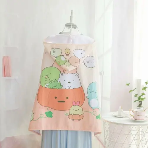 Мультфильм Sanrio, Hello Kitty с рисунками из мультфильма «My Melody Cinnamoroll PomPurin маленький Две звезды детское махровое полотенце халат пляжный халат Одеяло - Цвет: 9