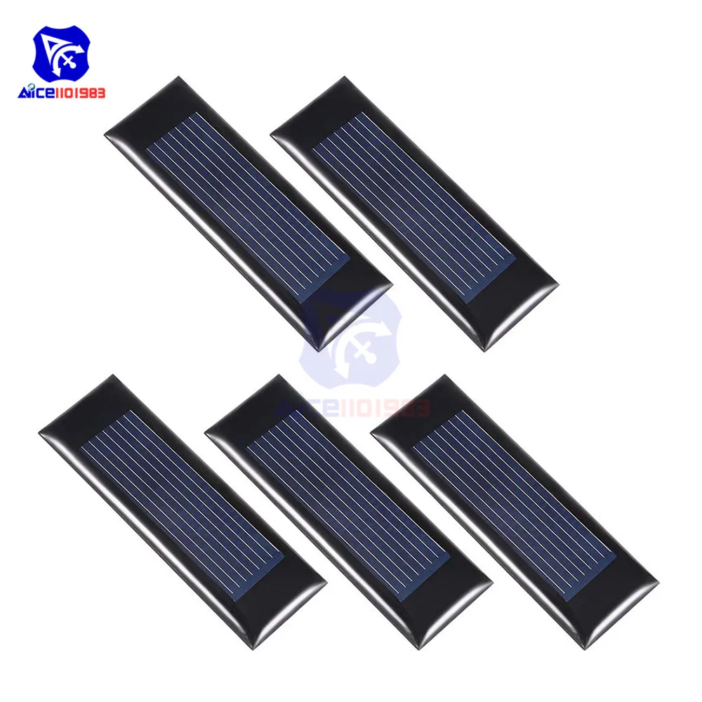 

5PCS/Lot 100mA 0.5V Solar Panel Module DIY Polysilicone for Battery Charger