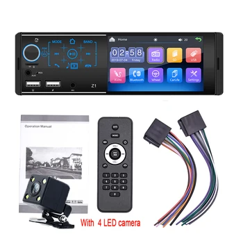 

Car MP5 Player 1 Din 4.1" Touch Screen Auto RDS & FM Stereo Bluetooth Support Microphone and Rear View Camera