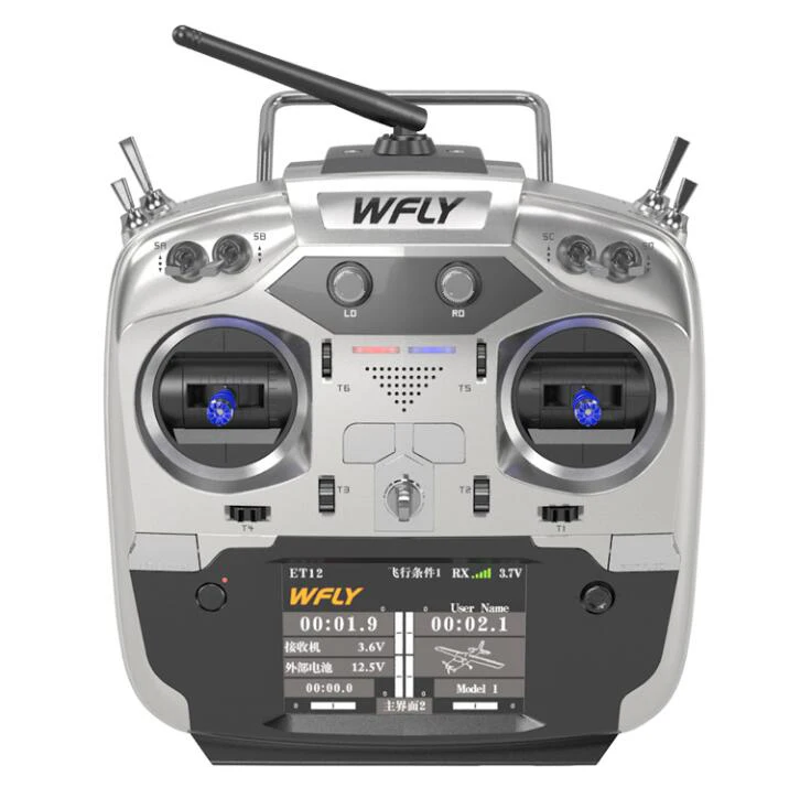 

FATJAY WFLY ET12 2.4GHz 12CH Radio Transmitter/Remote Controller with RF209S Receiver For RC Drone Car Boat airplane Helicopter
