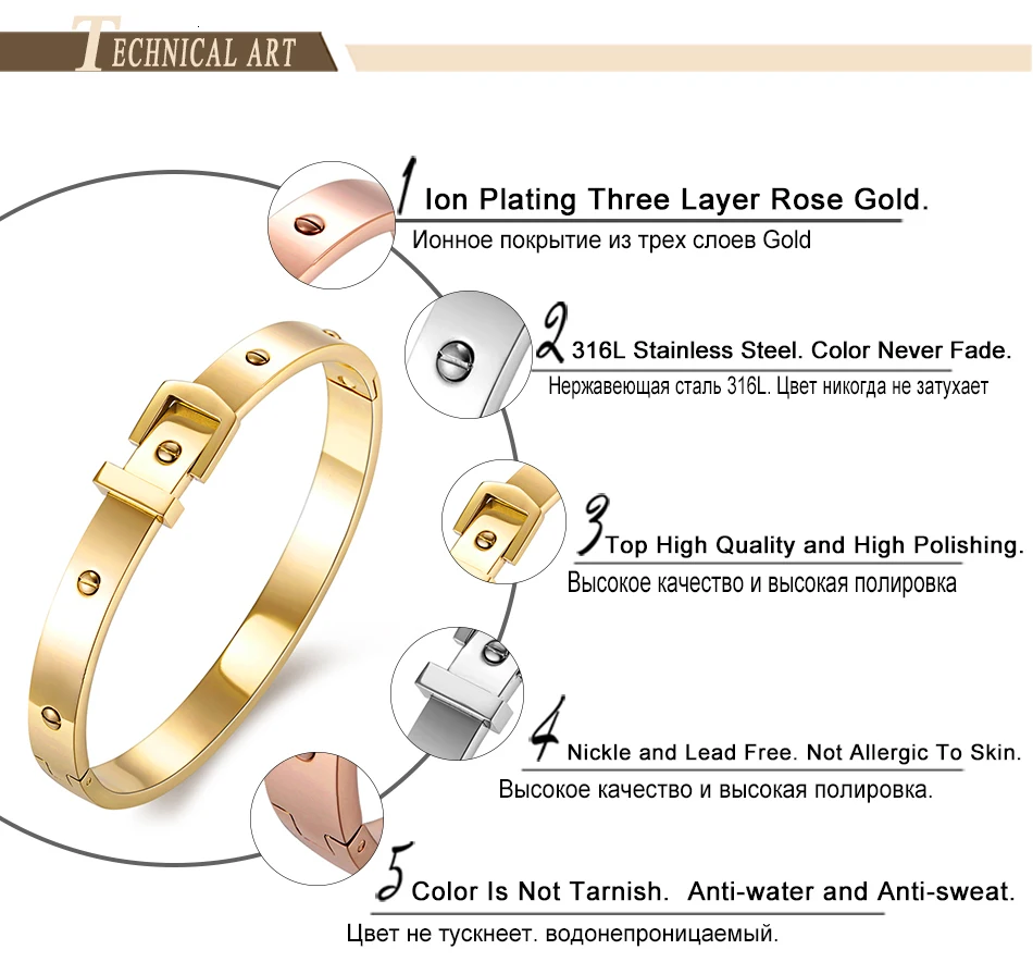 Bangles Bracelet Stainless Steel Femme (1)