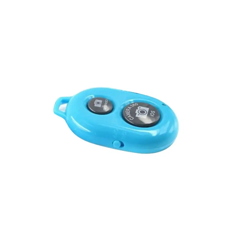 blue 1 шт. Bluetooth пульт дистанционного управления Кнопка беспроводного управления Лер Автоспуск камера палка спуска затвора телефон монопод селфи для IOS - Цвет: blue