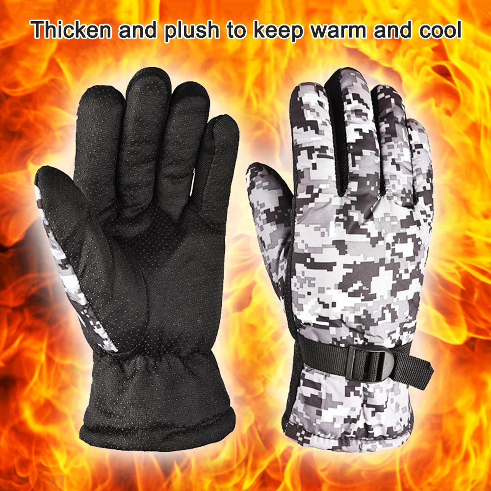 Tanio Zimowe wiatroodporne termiczne rękawiczki polarowe pełne palce sportowe rękawiczki