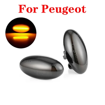 

2Pcs Car LED Turn Signal Light Side Repeater Lamp For Peugeot 107 1007 108 206 201 207 407 4007 607 Expert Partner Traveller