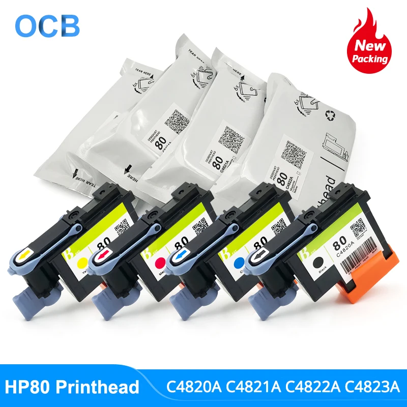 Печатающая головка для принтера HP 80 C4820A C4821A C4822A C4823A design jet 1050 1055 см 1050c Plus (BK C M Y) |
