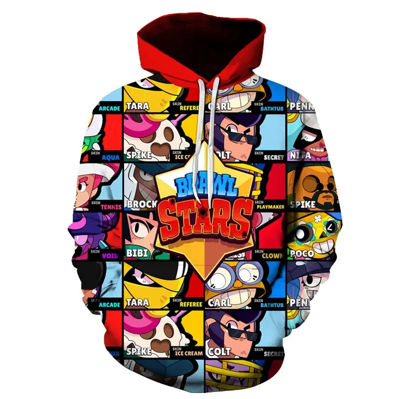 

Spring Hoodies Game Brawl Stars Hooded Sweatshirts 3D Printed Popular Game Brawl Stars Men Women Tops Plus Size Hoodies 100-5XL