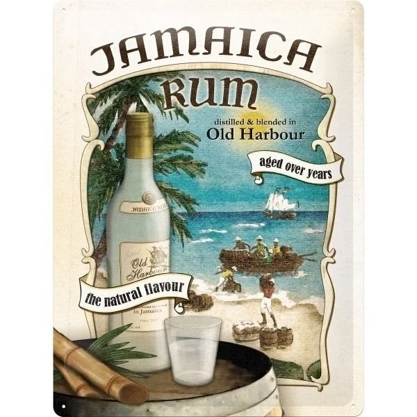 Большой рельефный винтажный Ретро металлический жестяной знак Jamaica Rum