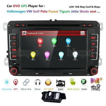 

7'' Wince GPS 2 Din Car Radio Bluetooth Auto Stereo Multimedia Player Audio For Seat/VW/Skoda/Passat/Golf/Polo support BT SWC