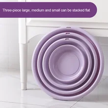 Портативный складной умывальник круглый умывальник для ванной комнаты для прачечной Кемпинг путешествия C44