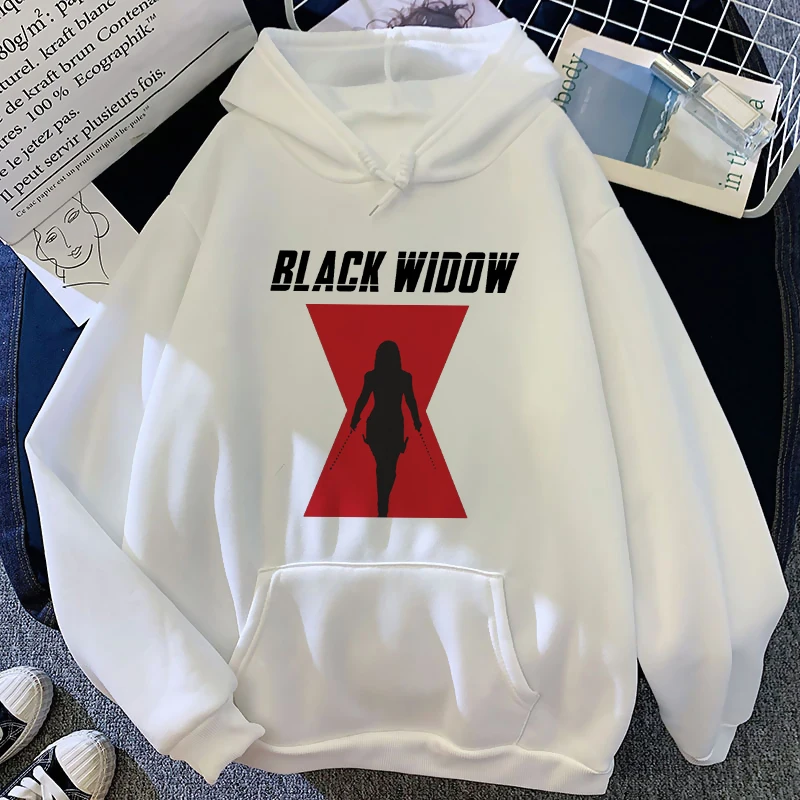 Marvel Movie Black Widow Cool Cartoon Hoodie Men Women Unisex Superhero Avengers Sweatshirt Streetwear Graphic Hoody Male Female