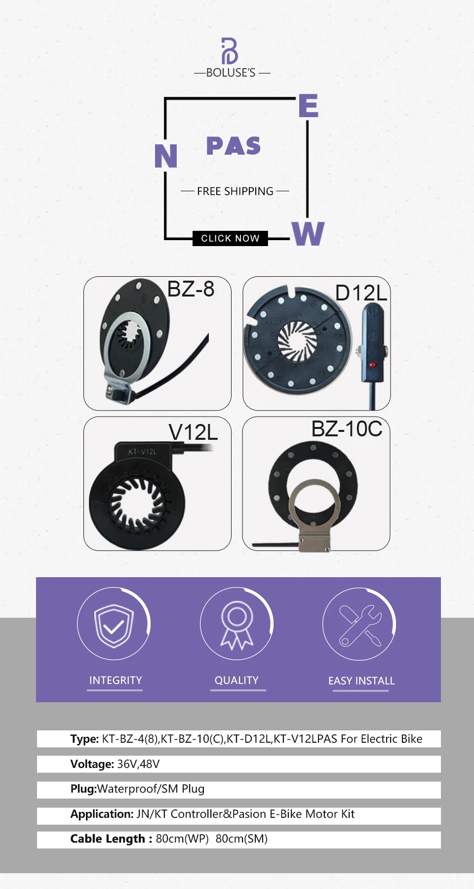Description Picture 2 of itemEbike PAS Electric Bike Pedal Assist Sensor 8 10 12 Magnetic KT PAS Bicycle Accessories
