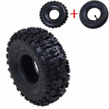 

4.10-4 4.10/3.50-4 Tyre Tire & Tube for Hand Truck Wheelbarrow Go Cart Kid ATV Mini Pocket ATV QUAD Bike Trolley 47cc 49cc