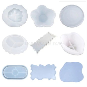 

Round/Square/Irregular Shape Dish Silicone Mold Coaster Making Epoxy Resin Art Supplies Dish Tray Plates Epoxy Resin Molds