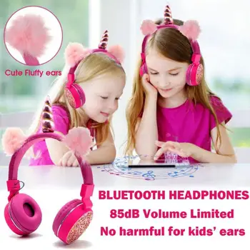 

Cartoon kids Headphones Wireless Bluetooth Headphone Headset Stereo Music Stretchable Earphone for Adult Boy Girl Gifts