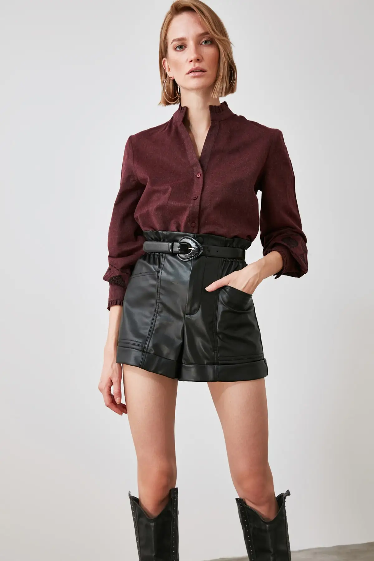 Trendyol рубашка с вышивкой TWOAW20GO0388| |