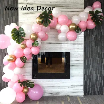 

Balloon Garland Arch Kit Birthday Party Decorations 112pcs White Pink Balloons 16Ft Long for Kids Boys Baby Shower Wedding Decor