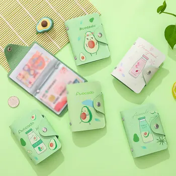 

Fruit Avocado PU Leather 20 Bits Card Case Business Card Holder Men Women Credit Passport Card Bag ID Bank Passport Card Wallet
