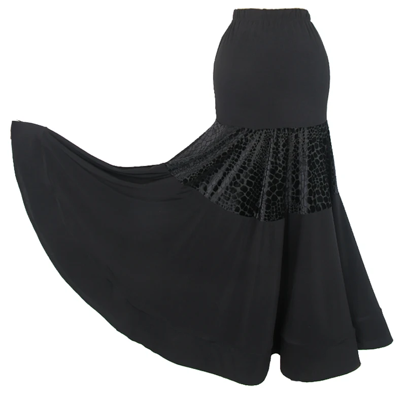Ballroom Dance Skirts For Women Black Spanish Flamenco Skirts Ladies