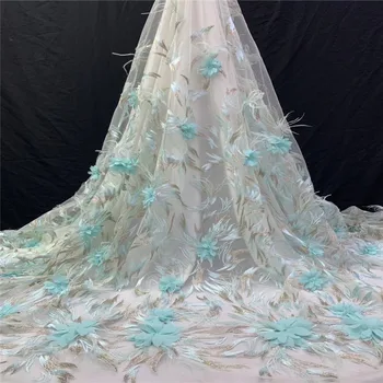 

Madison 3d Flower Lace Nigerian Fabric, Embroidered Fabric Nigeria Dresses, Newest Tulle Lace Latest Collection