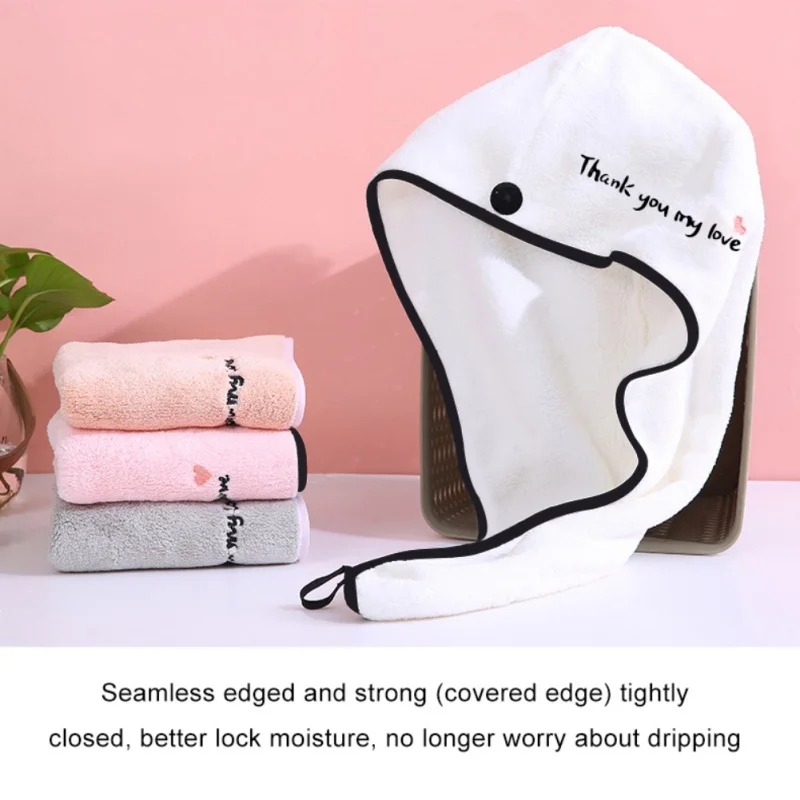 Банное полотенце из кораллового флиса для волос, быстросохнущее дамское банное полотенце, мягкая шапочка для душа, шапка для мужчин и женщин, тюрбан, повязка на голову, инструменты для купания