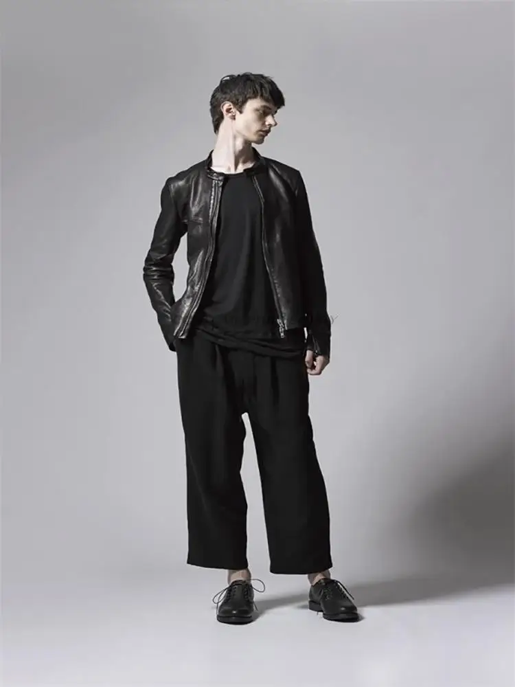 Men's Casual Pants Straight Pants Turnip Pants Spring And Autumn New Black Simple Loose Youth Fashion Large Size Nine Points