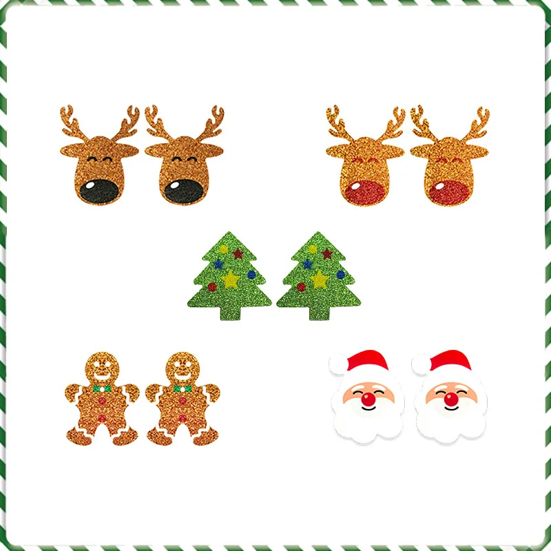 

Christmas Women Nipple Cover 1 Pair Breast Stickers Sexy Thin Breast Petals Invisible Bra Cartoon Self Adhesive Accessories