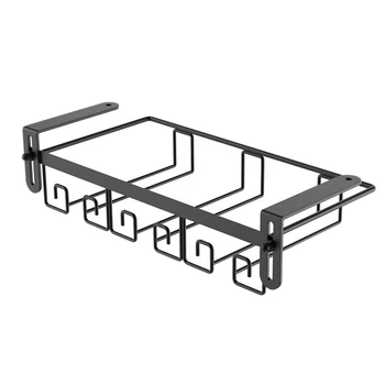 

Hanging Wine Glass Rack Under Cabinet Mount,Metal Wine Glass Storage Hanger,Bar Wine Glasses Holder,Stemware Holder Rack