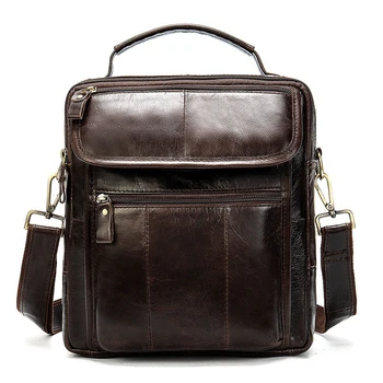 

Small Messenger Bag For Men's Genuine Leather Luxury Handbags Men Shoulder Bags Man Handbag For IPAD Air 9.7 Inch Dell Lenovo