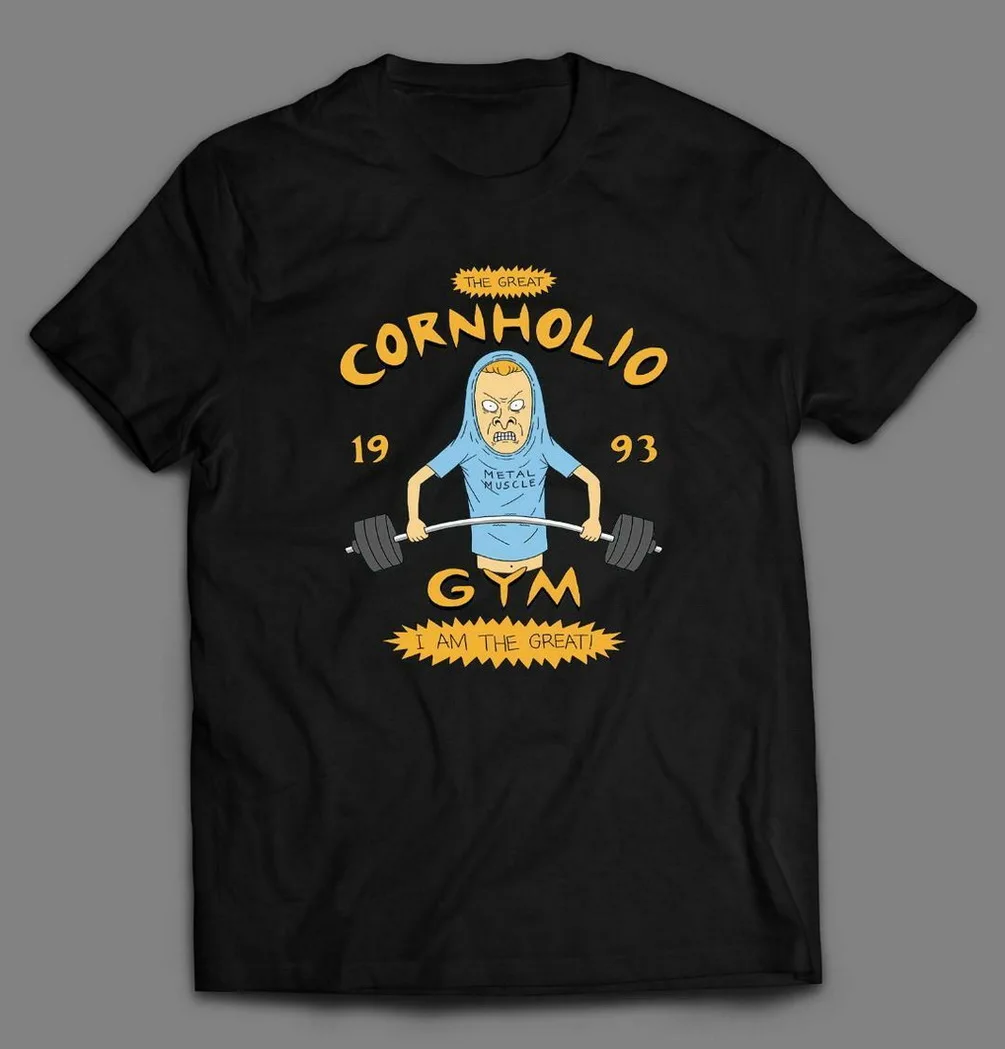 The Great CORNHOLIO Gym 1993 BEAVIS ~ OLDSKOOL художественная рубашка множество вариантов фирменная
