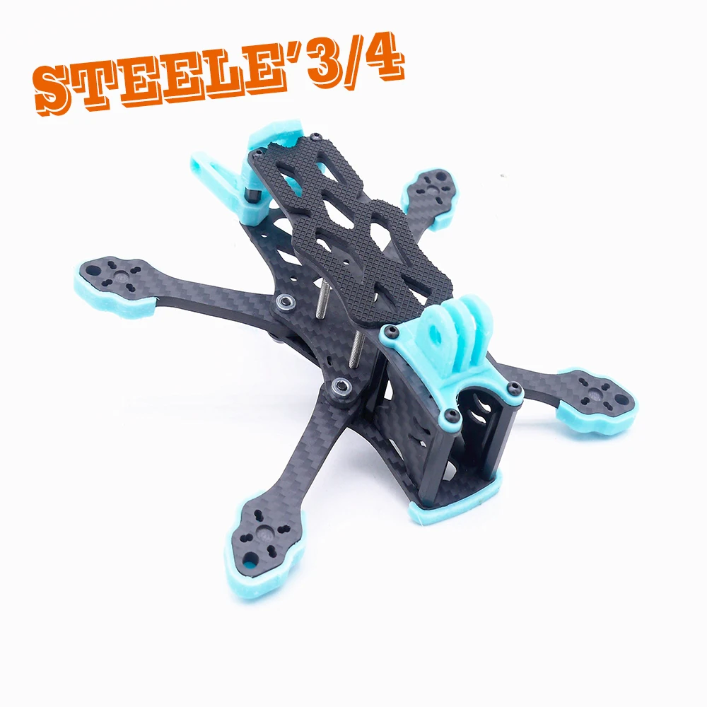RC STEELE 3 inch 4 inch Cross machine frame Huafei Mustache ImpulseRC APEX for  Fpv Quadcopter Racing Drone