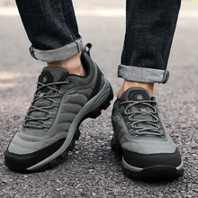  FLUFFY Men Casual Shoes Breathable Hiking Shoes Man Mountain Climbing Shoes Outdoor Trainer Footwear Men Trekking Sport Sneakers 