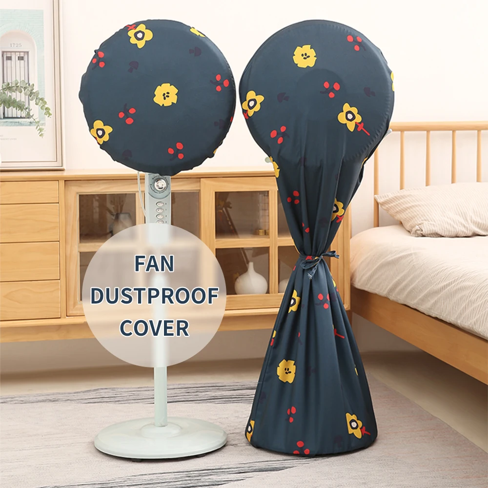 Electric Fan Cover Dustproof Round Standing Fans Mesh Shield Protector Bag Damp-Proof Pedestal Floor Fan Anti-Dust Cover