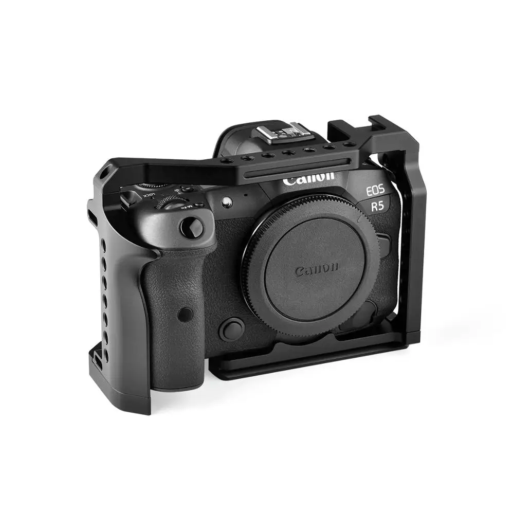 

R5 Camera Cage for Canon R5 R6 Camera W/ Shoe mount 1/4 3/8 Thread for Microphone Flash DIY Options for Eos R5 R6