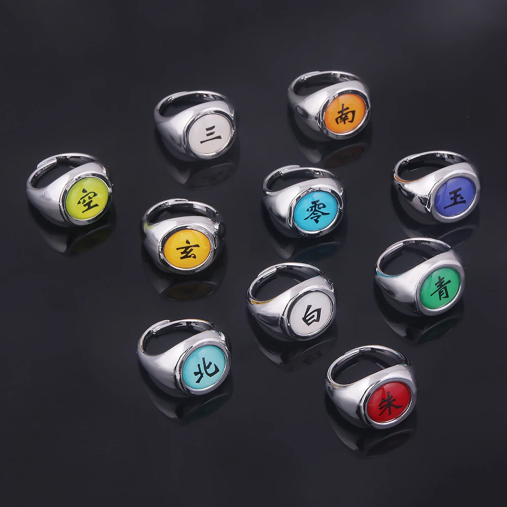 Juego de anillos de Anime Akatsuki Itachi para mujeres y hombres, accesorios de joyería de dedo de Metal, regalo genial para mejores Anillos| - AliExpress