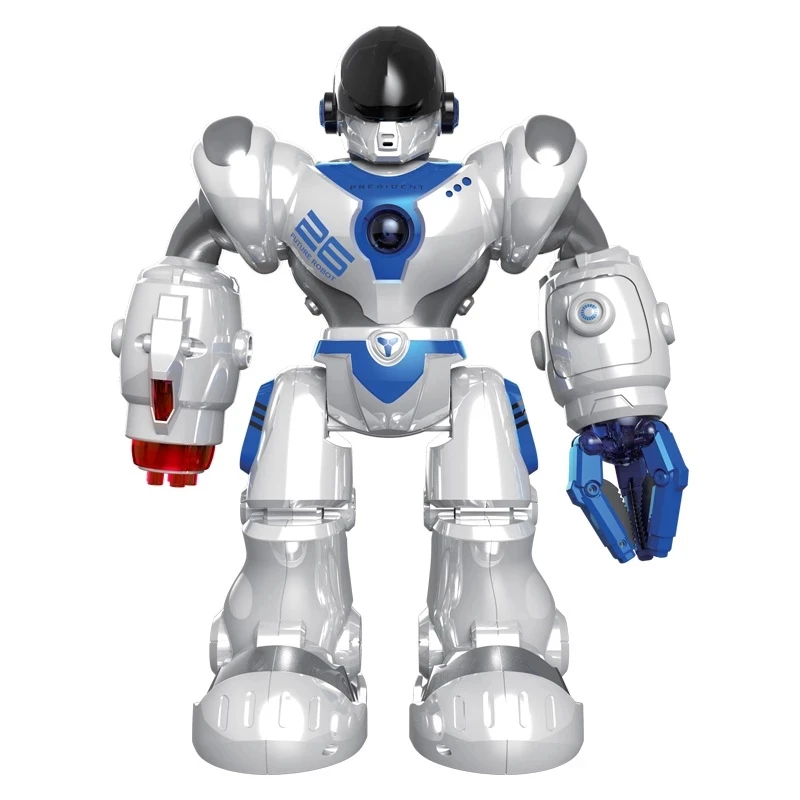 Intelligent Voice & 2.4G Control RC Robot Singing Dancing Music Walking Sliding Launch Missile Robot  Kid Educational Smart Toys 5