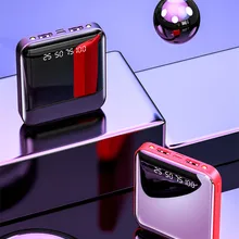 Мини банк питания зеркальный экран 20000 мАч 2.1A Быстрая зарядка портативный Банк питания зарядное устройство для телефона внешняя батарея для iphone 11 pro